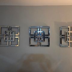 Mirror wall art 400mm x3