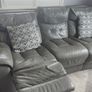 3 seater recliner leather sofa Image 2