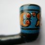 Vintage Long Ceramic Smoking Pipe, Hand-Painted Image 3