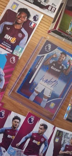 Aston Villa football card stickers Watkins Auto