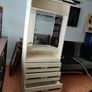 Vintage Dressing Cabinet  Vanity Unit with Triple Mirror & Built In Lights Image 2