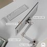 Newscene Extended 3 level Single monitor arm stand in black Image 3