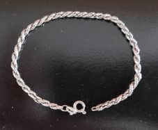 Sterling silver twisted rope bracelet stamped  925