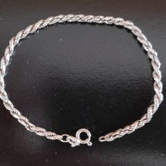 Sterling silver twisted rope bracelet stamped  925