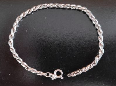 Sterling silver twisted rope bracelet stamped  925