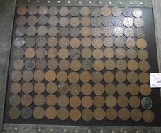 Great Britain. George VI. 120 x 1p coins (1937-1948)