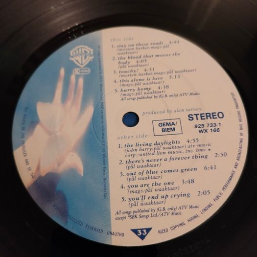 A-Ha - stay on these roads Irish pressing