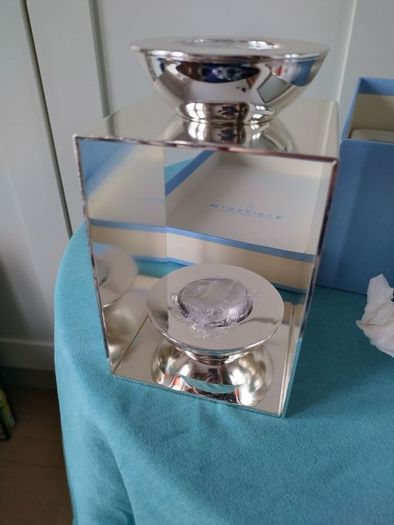 newbridge silver square tea light holder