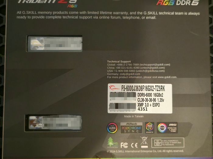 G Skill Trident 32gb Ddr5 6000mhz Cl36