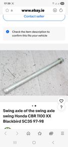 Cbr1100xx swing axle front