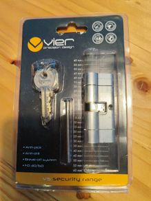 Vier V5 Anti Pick Euro Lock Barrell For 5 Lever Door 35/35cm
