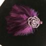 PURPLE Feather & Diamante Hair Clips Image 10