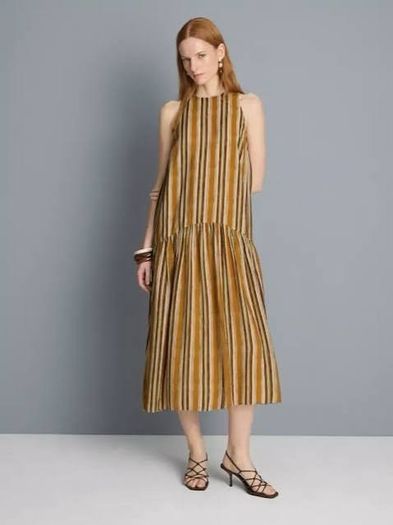 Brand New Striped Drop Waist Dress Size 12