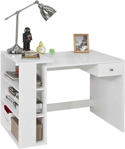 Office Desk white with storage shelves and drawer