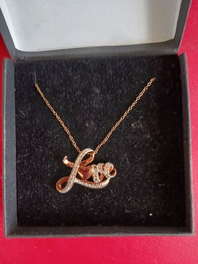 Sterling silver,gold plated with diamonds,pendant