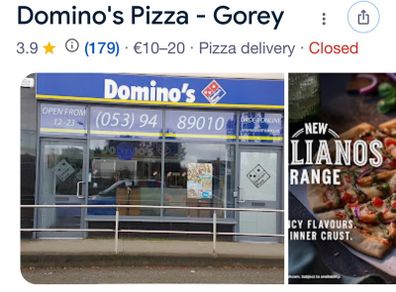 Domino's gorey voucher 50 euro