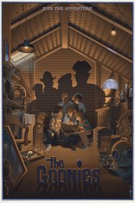 The Goonies Laurent Durieux Bottleneck Gallery Limited Screen Print 24x36 + Free Mystery Print