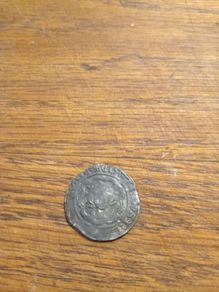 Silver hammered coin