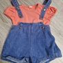 Baby girl dungarees shorts 12-18m Image 2