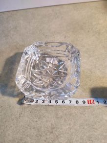 Waterford Crystal Irish Art Glass Ashtray  Dish Ireland Square Eight Pointed Star. No.41.