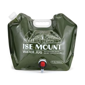 Outdoor Collapsible Water Bag with Faucet 7.5 8L Large Capacity Portable Water Bag Outdoor Camping Equipment