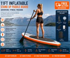 1ft Inflatable Stand Up Paddle Board with Double Chamber Safety System