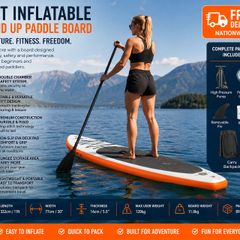 1ft Inflatable Stand Up Paddle Board with Double Chamber Safety System