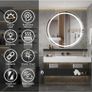 LED Bathroom Wall Mirror with LED Lights - 800mm Round Anti-Fog Vanity Mirror Image 7