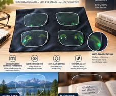 2 pairs of Bifocal Lenses with anti-glair coating