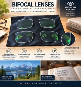 2 pairs of Bifocal Lenses with anti-glair coating