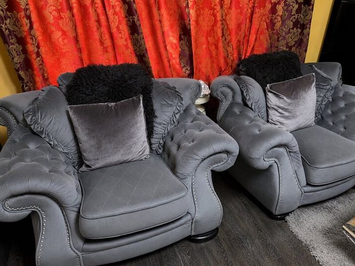 3 velvet set sofa