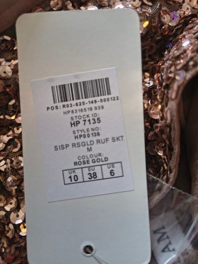 Brand New Sistaglam Rose-Gold Dress