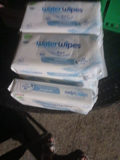 baby water wipes x 7 packs