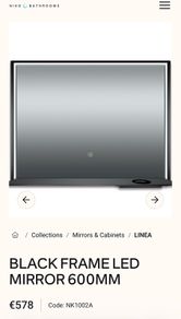 Electric bathroom mirror w Charging Pad