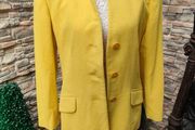 Yellow Cashmere Wool Blend Blazer by Mondi vintage 80s 90s