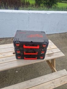 3 empty boxs from tools