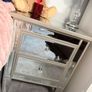 Silver mirror bedside lockers Image 4