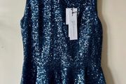 Sequined peplum top uk8