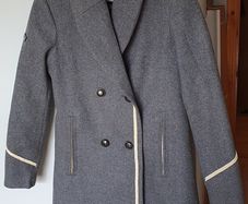 Swan wool rich grey coat size M