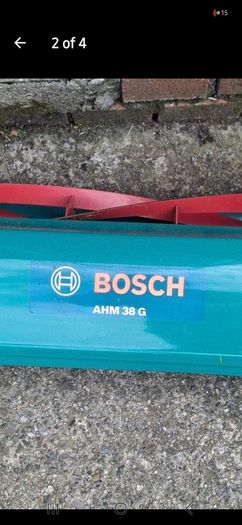 Bosch push lawnmower with grass box