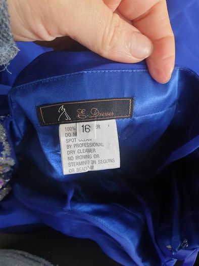 Blue Gemstone Debs wedding Maxi dress 16