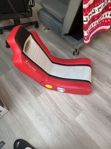X Rocker Floor Gaming Chair Foldable Red White Black