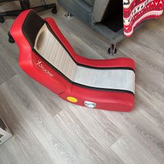 X Rocker Floor Gaming Chair Foldable Red White Black