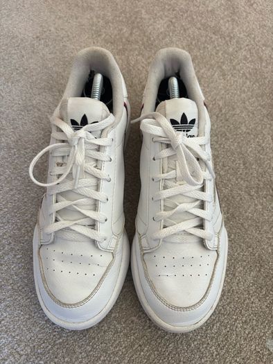 Womens Adidas Continental 80 white trainers