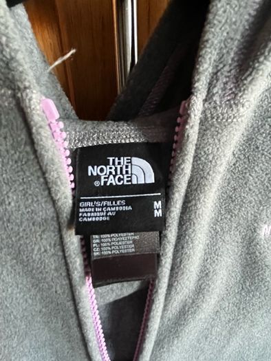 Girls North Face fleece hoodie MEDIUM