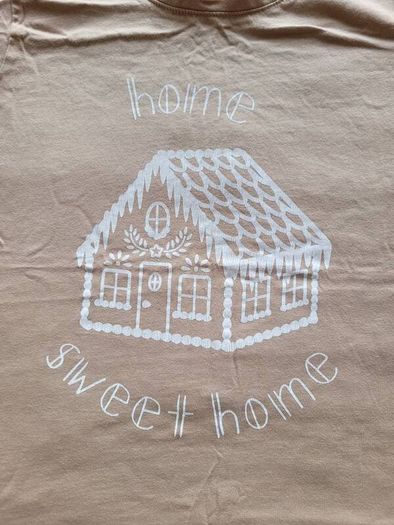 Sinsay Sleepwear home sweet home gingerbread house t-shirt / pyjama top