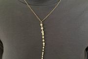 Gold tone sparkling necklace