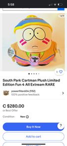 Limited edition rare South Park plush