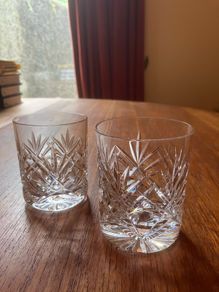 Two Cavan Crystal Sheelin Whiskey Glasses