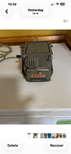 vintage film editor and built in splicer